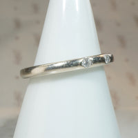 Curved White Gold and Diamond Band