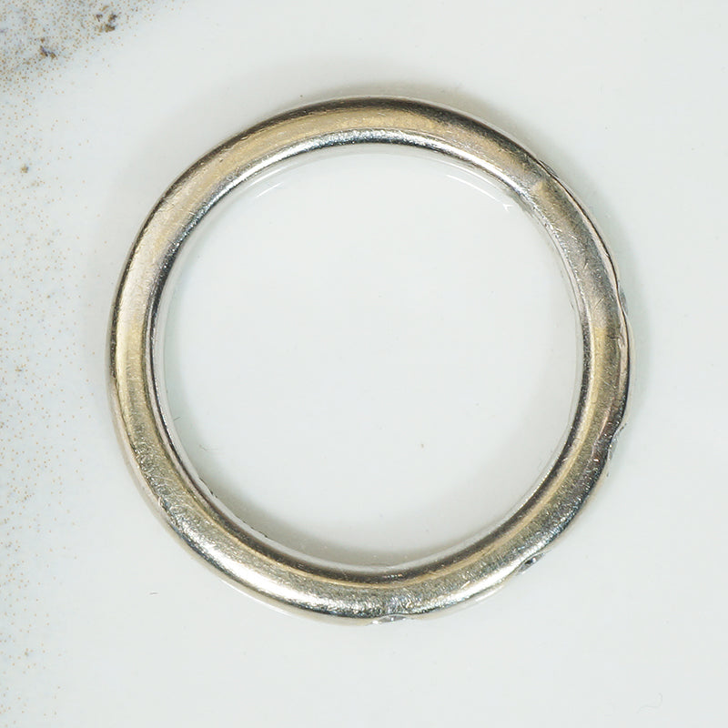 Curved White Gold and Diamond Band