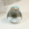 Handsome Signet-Style Turquoise & Sterling Ring