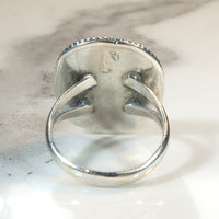 Mossy Green Turquoise & Sterling Silver Ring