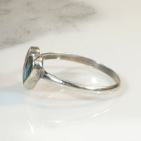 Opposites Attract Coral & Turquoise Heart Ring