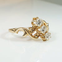 Swirling Beauty Antique Diamond Ring