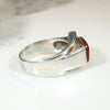Chic Modernist Sterling Silver & Carnelian Ring