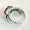 Chic Modernist Sterling Silver & Carnelian Ring