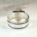 Striking Sterling Silver Signet Ring Size 6