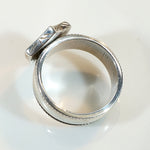 Striking Sterling Silver Signet Ring Size 6