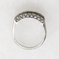 Impressive Three Row Diamond & Platinum Retro Band