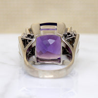 Statuesque Amethyst & Diamond Cocktail Ring