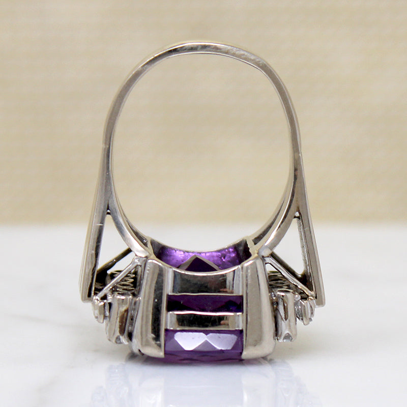Statuesque Amethyst & Diamond Cocktail Ring