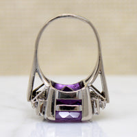 Statuesque Amethyst & Diamond Cocktail Ring