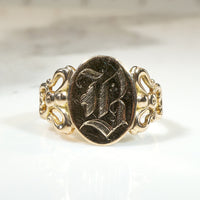 Bountiful Bows Otsby & Barton "B" Signet Ring