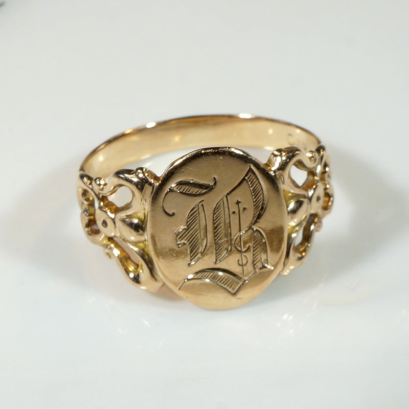 Bountiful Bows Otsby & Barton "B" Signet Ring