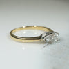 Graceful Two-Tone Diamond Trilogy Ring