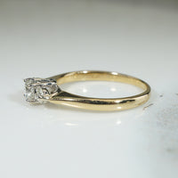 Graceful Two-Tone Diamond Trilogy Ring