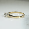 Graceful Two-Tone Diamond Trilogy Ring