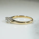 Graceful Two-Tone Diamond Trilogy Ring