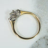 Graceful Two-Tone Diamond Trilogy Ring