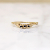 Whimsical Sapphire & Gold Contour Band