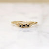 Whimsical Sapphire & Gold Contour Band