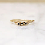 Whimsical Sapphire & Gold Contour Band