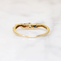 Whimsical Sapphire & Gold Contour Band
