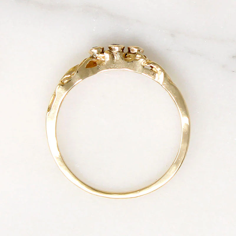 Whimsical Sapphire & Gold Contour Band