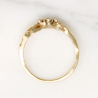 Whimsical Sapphire & Gold Contour Band