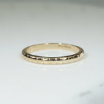 Gold Band Patterned with Wreath of Soft Leaves 