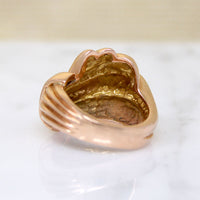 Dynamic Retro Ring in 14k Rose Gold