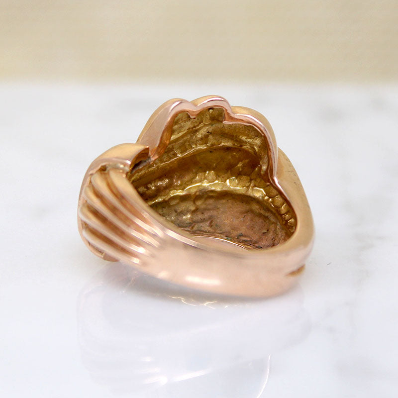 Dynamic Retro Ring in 14k Rose Gold