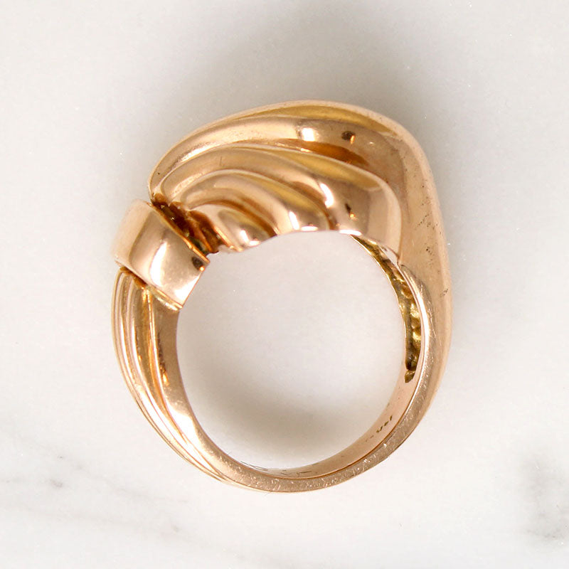 Dynamic Retro Ring in 14k Rose Gold