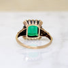 Jewel-Toned Green Glass & Gold Ring