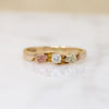 Dainty Diamond Band with Colorful Leaves