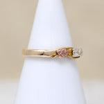 Dainty Diamond Band with Colorful Leaves