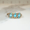 Pretty Posy Turquoise & Pearl Edwardian Ring