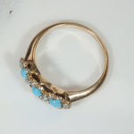 Pretty Posy Turquoise & Pearl Edwardian Ring