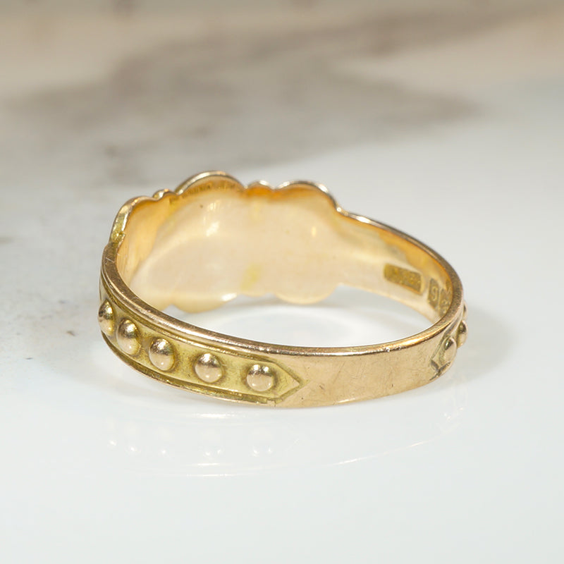 Pastel Blue Enamel Faith, Hope & Charity English Band