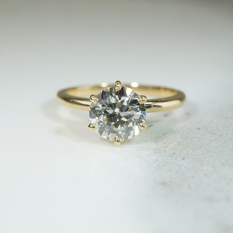 Dazzling 1.63ct Old European Cut Diamond Solitaire