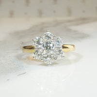 Celestial Starry Cluster in Platinum & 18ct Gold Ring