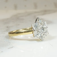 Celestial Starry Cluster in Platinum & 18ct Gold Ring
