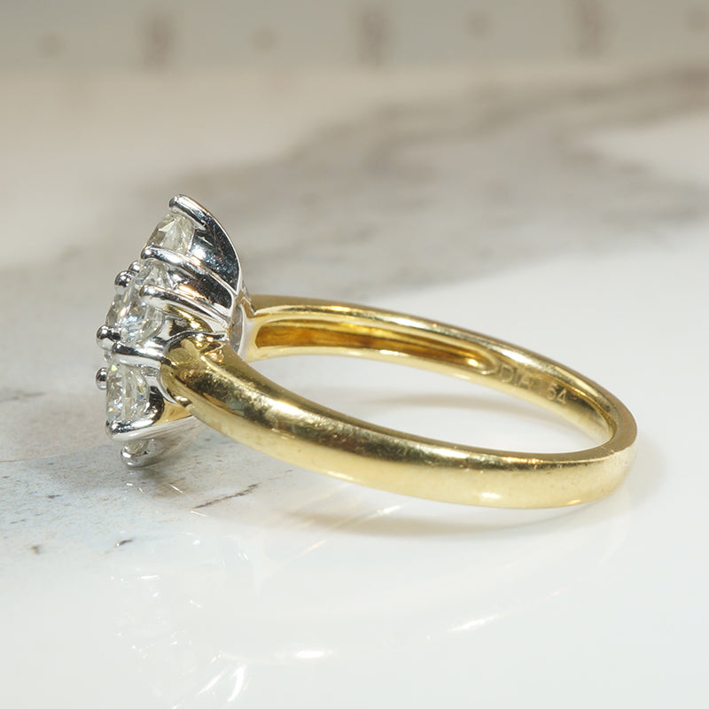 Celestial Starry Cluster in Platinum & 18ct Gold Ring