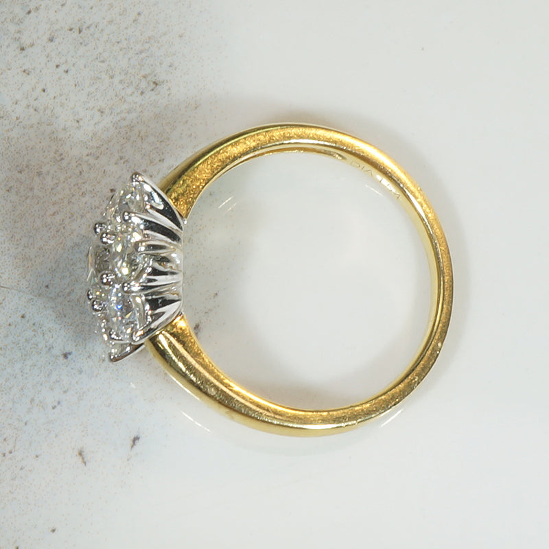Celestial Starry Cluster in Platinum & 18ct Gold Ring