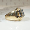 Sapphire & Diamond Modernist Ring by Dankner & Sons