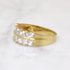 Deluxe Double Row Princess Cut Diamond & 18k Gold Band