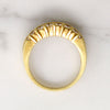Deluxe Double Row Princess Cut Diamond & 18k Gold Band