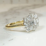 Scintillating English Diamond Ring in Platinum & 18ct Gold