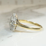 Scintillating English Diamond Ring in Platinum & 18ct Gold