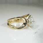 Superb 1.03ct Marquise Cut Diamond in Gold Butterfly Ring