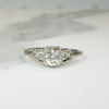 Hearts & Filigree Old European Cut Diamond Engagement Ring