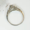 Hearts & Filigree Old European Cut Diamond Engagement Ring